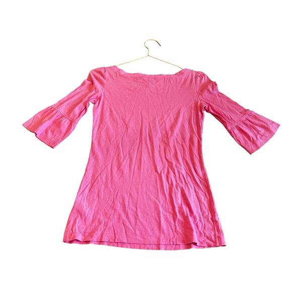Lilly Pulitzer Pink top Ruffle Sleeve size XS - Picture 6 of 6